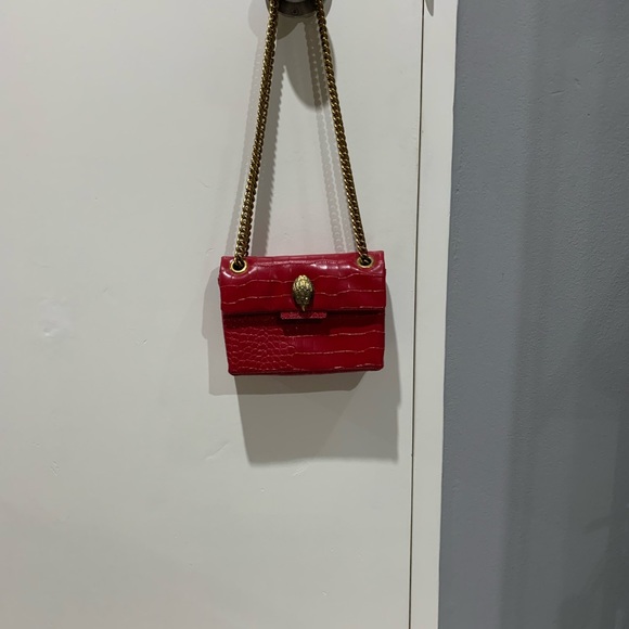 Kurt Geiger Red Leather Chain Bag - Picture 2 of 4